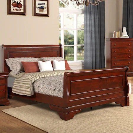 Traditional California King Sleigh Bed